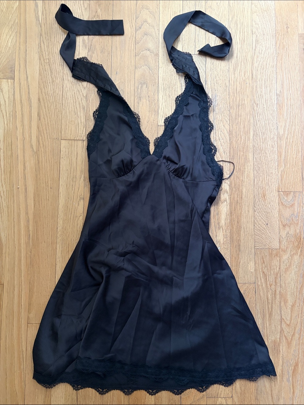 Lioness black lace low back mini dress size XS-S